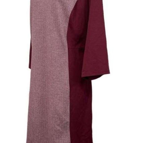Liz Claiborne New York plus size 3X maroon stretch sheath dress - Picture 3 of 3